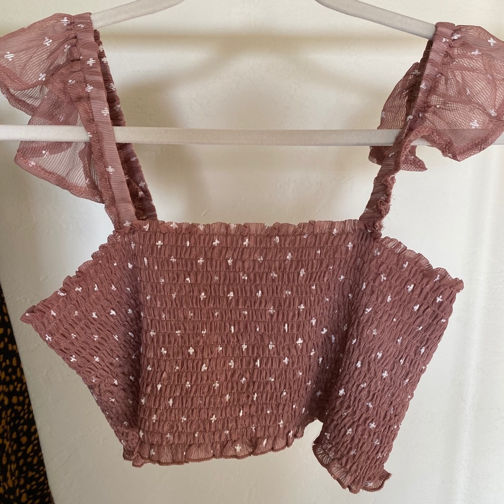 Revolve Polka Dot Crop Top